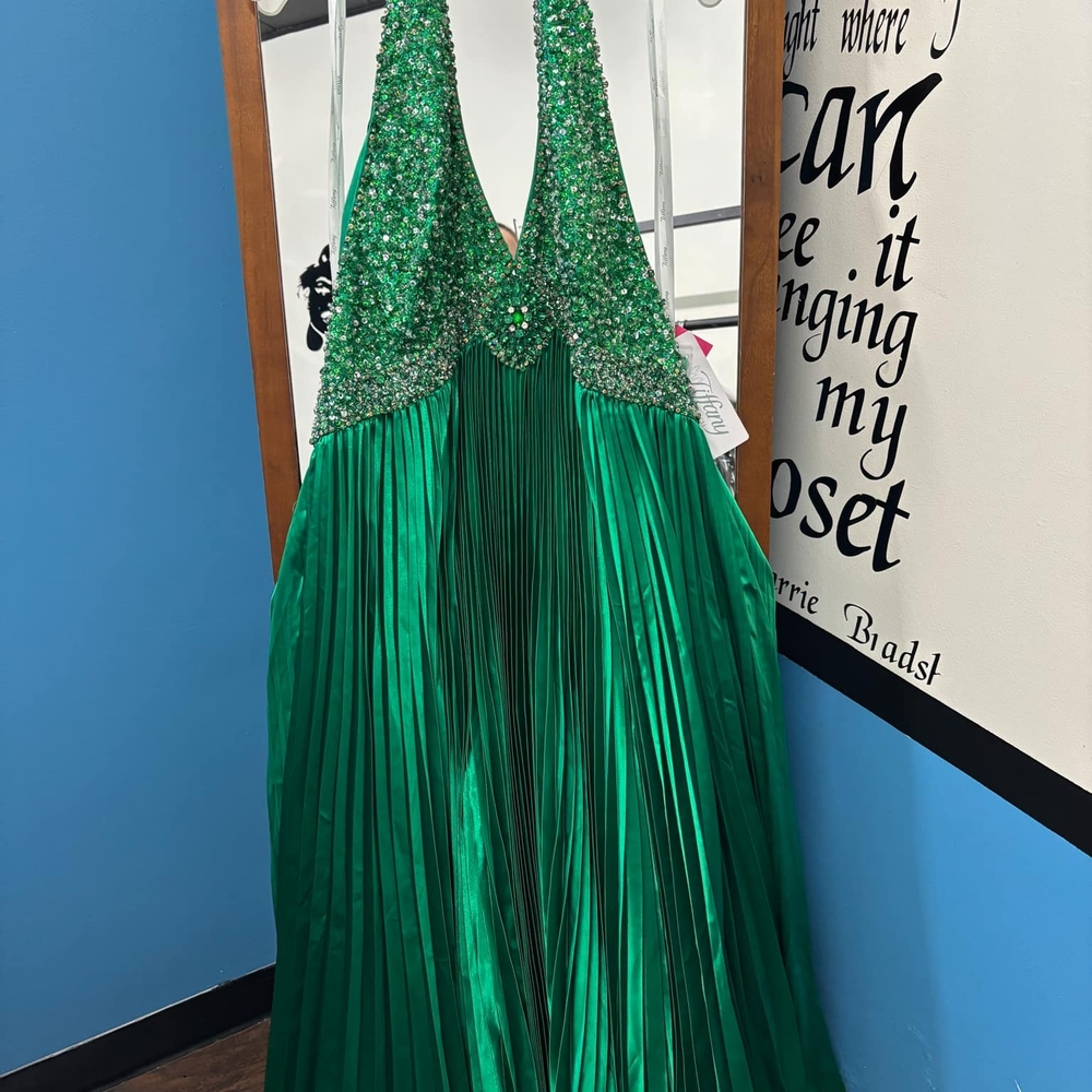 Emerald Green Beaded Gown
